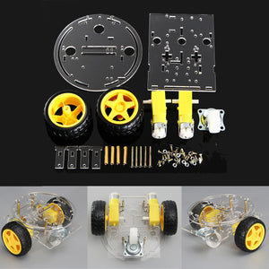 5Pcs/Pack 2WD Round Double-Deck Smart Chassis Car DIY Kit For Arduino