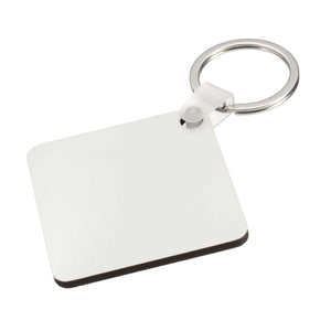 10x Square Blank MDF Board Key Ring Heat Transfer Printing Key Rings For Heat Press Machine