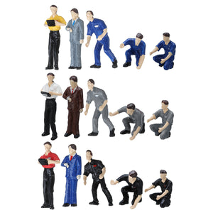 1 x 5Pcs/Set 1: 64 Figure Technician Group Repairing People Model Men Scenario Model Building