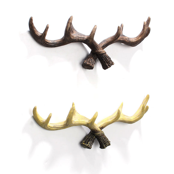 Rustic Reindeer Stag Deer Antlers Coat Wall Hooks Decorative Wall Art Gift