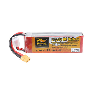 ZOP Power 11.1V 5000mAh 60C 3S Lipo Battery XT60 Plug for RC Quadcopter Car