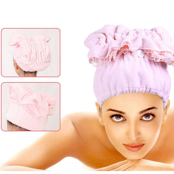 KCASA KC-OL603 Women Magic Fast Hair Drying Towel Head Wrap Absorbent Makeup Cosmetics Cap Bath Tool