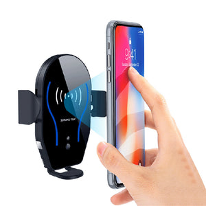 Bakeey 10W Qi Wireless Fast Charger Infrared Sensor Auto Lock Car Holder Stand for iPhone XS XR Mobile Phone