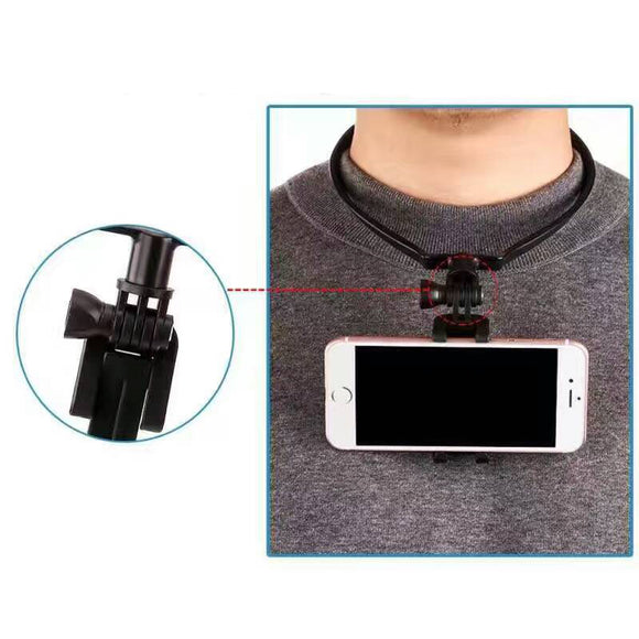 BIKIGHT Universal Phone Holder Hanging Neck Phone Holder Neck Self Clamp Mount Holder Self Timer Mob