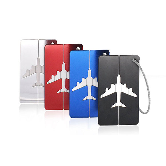 KCASA KC-LP07 Metal Travel Luggage Tags Steel Loop Suitcase Bag Labels Address Privacy Cover