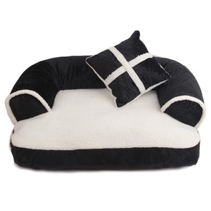 S/M/L Soft PP Cotton Pet Bed Sofa Dog Puppy Winter Warm Mat Kennel Cat Litter Pet Supplies With Pillow