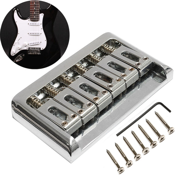 6 String Fixed Bridge Guitar Part Hardtail Bridge For Electric Guitar