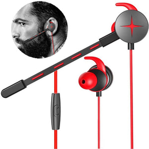 V7 Gaming Earphone Portable 3.5mm Waterproof Stereo Headphone with Pluggable Mic for Phone Laptop