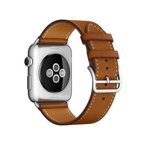 38mm Black Brown Leather Watch Strap Watch Band For Apple Watch