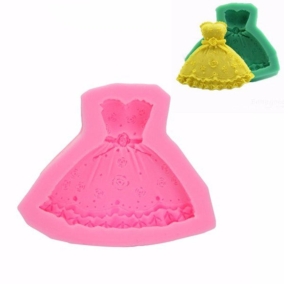 Wedding Dress Fondant Mold Silicone Cake Decorating Craft Sugar Chocolate Mold