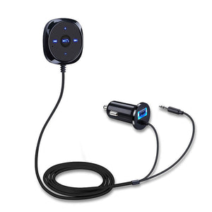 Bluetooth 4.0 Wireless Music Receiver 3.5mm Adapter Handsfree Car Charger With AUX Speaker For iphon