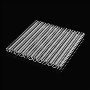 12Pcs 125mm Clear Borosilicate Glass Tube Blowing Pyrex Test Tube OD 10mm 2.2mm Thick Wall