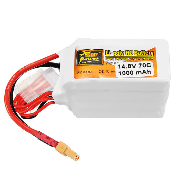 ZOP Power 14.8V 1000mAh 70C 4S Lipo Battery XT30 Plug For RC Drone