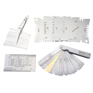 14Pcs Wsmith Guitar Bass String Measuring Tools Luthier Tool Kit 9 T-shaped Ruler 4 Radiant Ruler 1 String Height Ruler