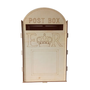 Wooden Wedding Mr Mrs Post Box Royal Mail Style For Cards Letters Gifts Message Decor Supplies