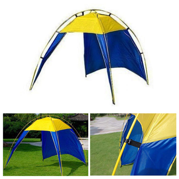 Outdoor 3-4 Persons Camping Triangle Tent UV Beach Sunshade Shelter Canopy