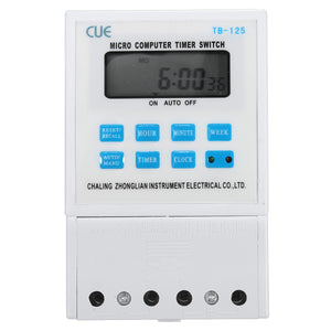 220V 25A LCD Digital Micro Computer Programmable Time Clock Timer Switch Relay