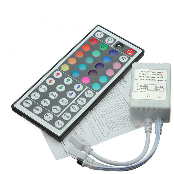 44 Key IR Remote Controller For 2 STRIPS OF RGB LED Strip DC 12V