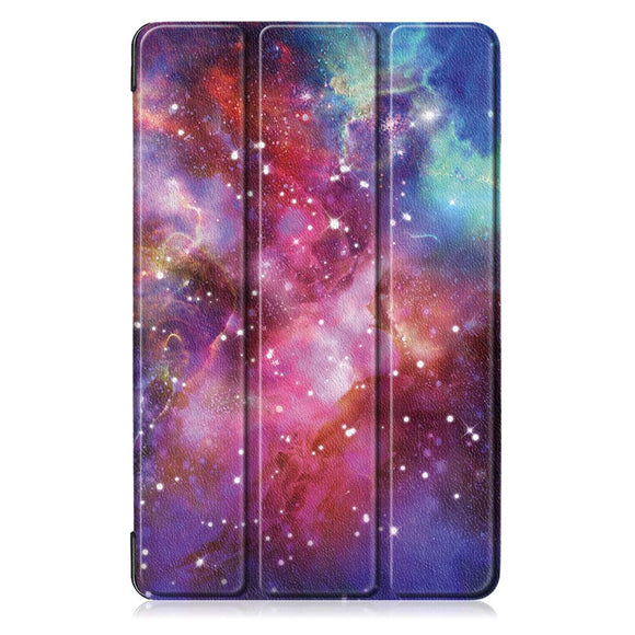 Tri-Fold Pringting Tablet Case Cover for Samsung Galaxy Tab A 10.1 2019 T510 Tablet - Milky Way Galaxy