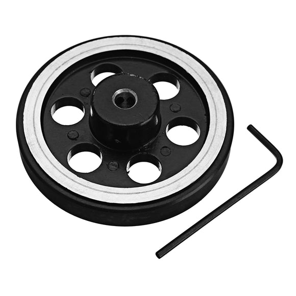 4Pcs 65mm 6mm Hole Diameter Metal Wheels for Smart Robot Chassis Car