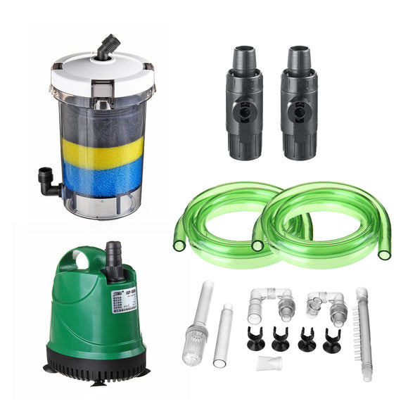 Aquarium External Canister Fish Tank Filter Water Purifier with Pump for Below 0.6m Fish Tank