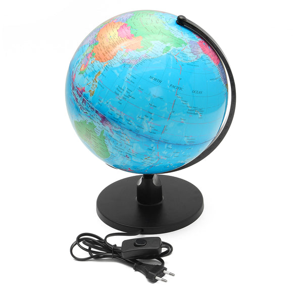 10 World Earth Globe Map Geography LED Illuminated for Desktop Decoration Education Kids Gift