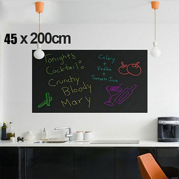 45x200cm Wall Stickers Removable Blackboard Kids Room Decor Chalkboard Sticker DIY Decal Wallpaper