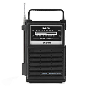 Tecsun R-206D FM 87-108MHz AM 525-1610MHz Radio Receiver