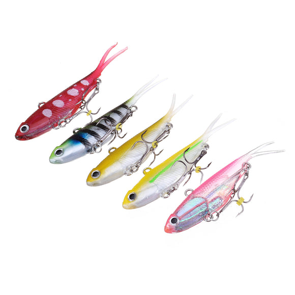 5Pcs/Set 9.5cm Fishing Lure Spinners Plugs Spoons Soft Bait Pike Bream