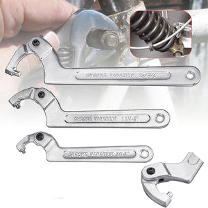 Adjustable Hook C Type Wrench Spanner Tool Nuts Bolts Hand Tool 19-51mm 32-76mm 51-120mm with Scale