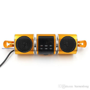 Motorcycle bluetooth Stereo Waterproof Speaker Motorbike MP3 Music Player FM Radio with LCD Display