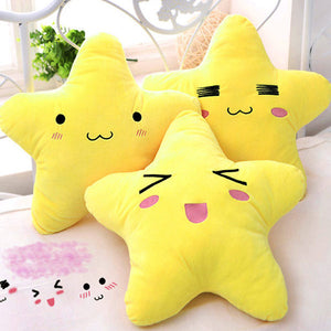 Cotton Cute Cartoon Star Expression Shape Throw Pillow Plush Sofa Bed Car Office Cushion