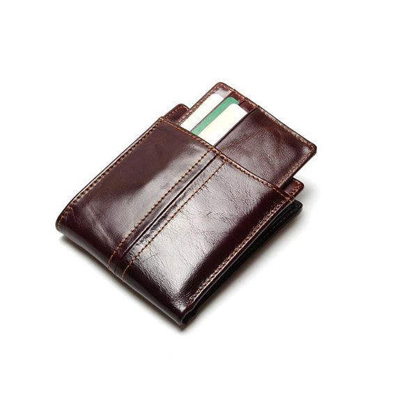 RFID Men Genuine Leather Detachable sheet Wallet Credit Card Holder