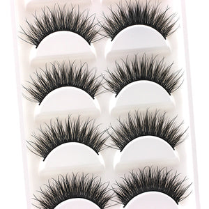 5 Pairs Charming Black False Eyelashes Eye Lashes Eyes Makeup Soft Natural Long Extension