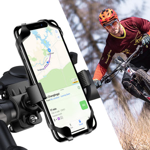 Floveme Bike Bicycle Handlebar Clamp Phone Holder 360 Rotation For 4.0-6.8 Inch Smart Phone