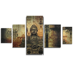 Frameless Huge Buddha Abstract Canvas Oil Painting Modern Art Home Wall Decoration