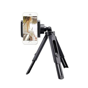 2 in 1 Desktop Three-way Tripod for Sport Live Camera Camcorder With Phone Clip Holder