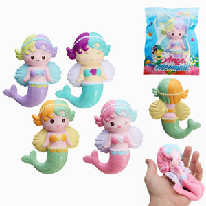 Oriker Squishy Angel Mermaid 16cm Soft Sweet Slow Rising Original Packaging Collection Gift Decor