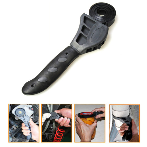 500mm Universal Wrench Rubber Strap Wrench Adjustable Spanner for Any Shape Opener Tool