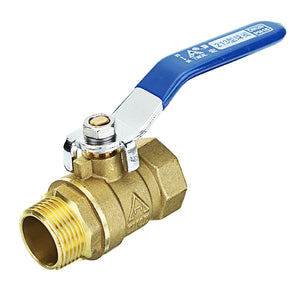 TMOK 3/8 1/2" 3/4" Brass Ball Valves Two Piece Inline Lever Handle BSP Male x Female Thread"