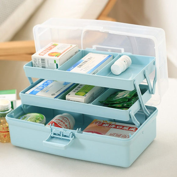 7 Slots Large Home Storage Box Medicine Cabinet Drug Organizer Case First Aid Kit Box Travel Bins