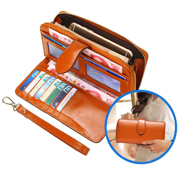 Women PU Patchwork Wallet Card Bag Phone Bag Coin Bag Casual Wristlet Wallet