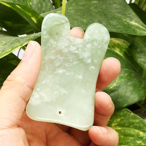 1pc Natural Jade Stone Guasha Manual Massager Board Health Beauty Gua Sha Facial Tool