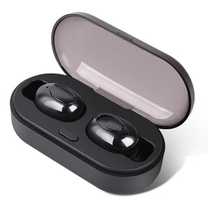 QK-05 Mini TWS Dynamic bluetooth V5.0 Earphone Voice Prompt Waterproof Stereo Headphone