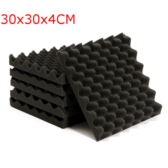 6Pcs 30x30x4cm Soundproofing Triangle Sound-Absorbing Noise Foam Tiles