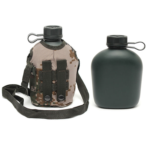 1L Military Tactical Water Bottle Kettle Army Camo Drinking Bottle For Camping Hiking Hunting