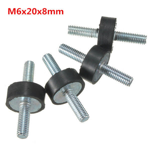 4pcs M6x20x8mm Doubles Ends Rubber Mounts Anti-vibration Rubber Mounts