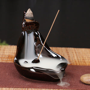 Backflow Incense Cone Burner Incense Stick Holder Water Pond Stream Home Fragrant Censer Decor