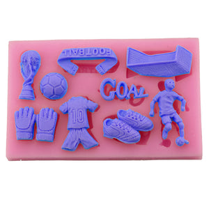 European Cup Football Silicone Fondant Soap 3D Cake Baking Mold Cupcake Jelly Candy Chocolate