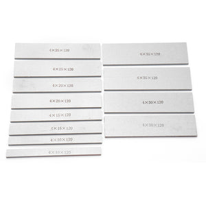 12pcs Metric 4mm Thick 120mm Length Parallel Base Set Machine Tool Parallel Pad Block Vises Parallel Iron Plate Lathe Tools 10-35mm